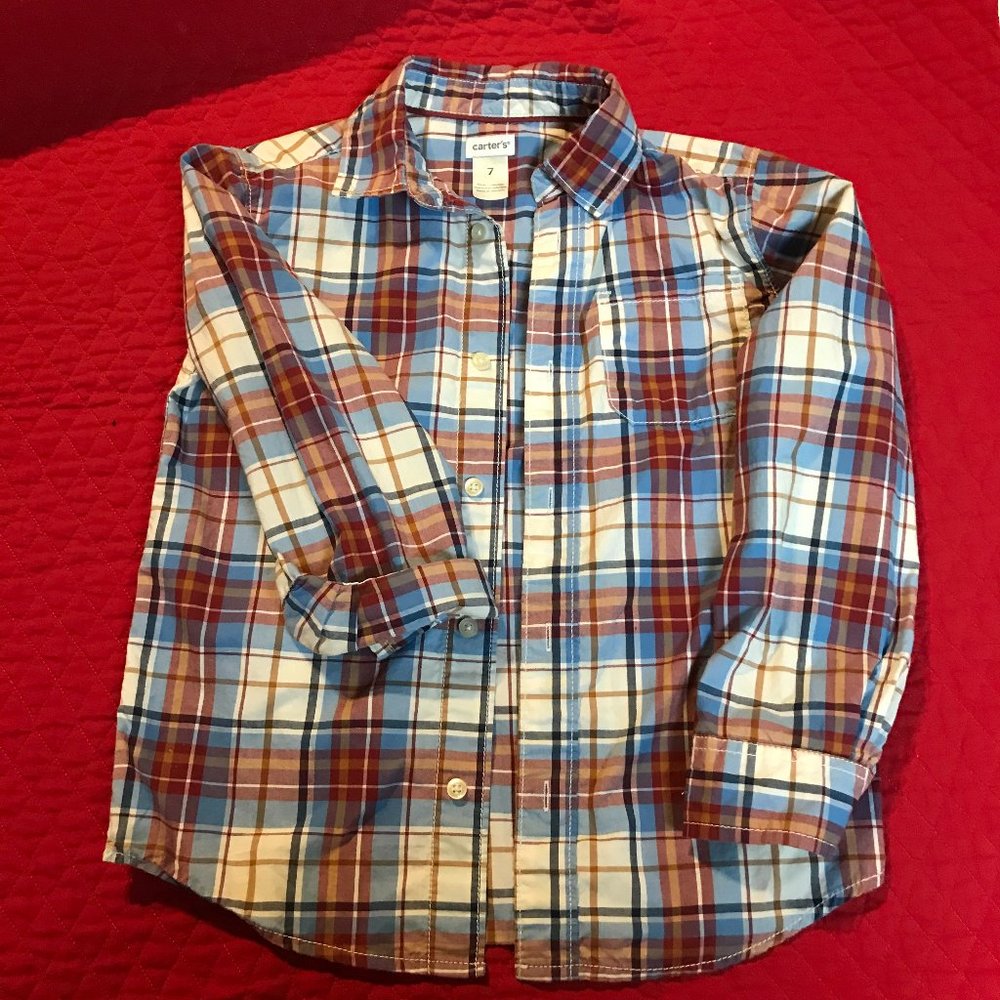 Carer's Boy's Long Sleeve Shirt (Size 7)